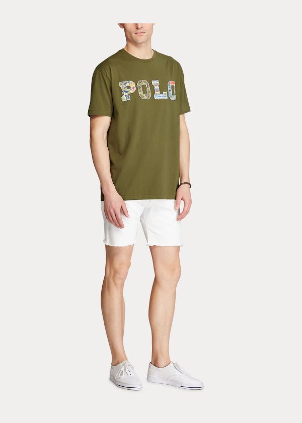 Playeras Polo Ralph Lauren Hombre Verde Oscuro Oliva - Classic Fit Logo - QPXEC6975